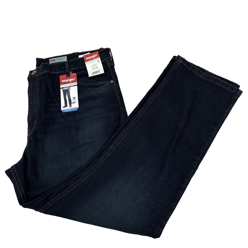 New Mens Wrangler Five Star Premium Straight Jeans Size 40x30 NWT